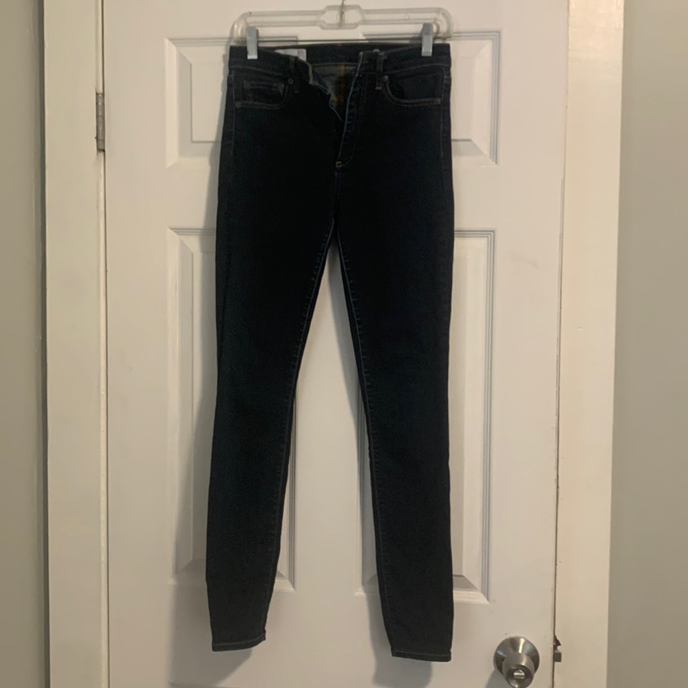 High waisted skinny jeans